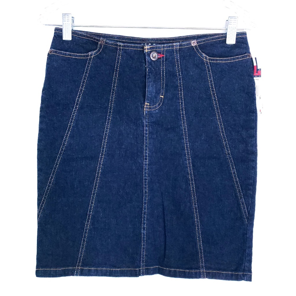 Tommy Hilfiger Women Jean Skirt Pencil Midi Size 3 Waist 28" - NWT